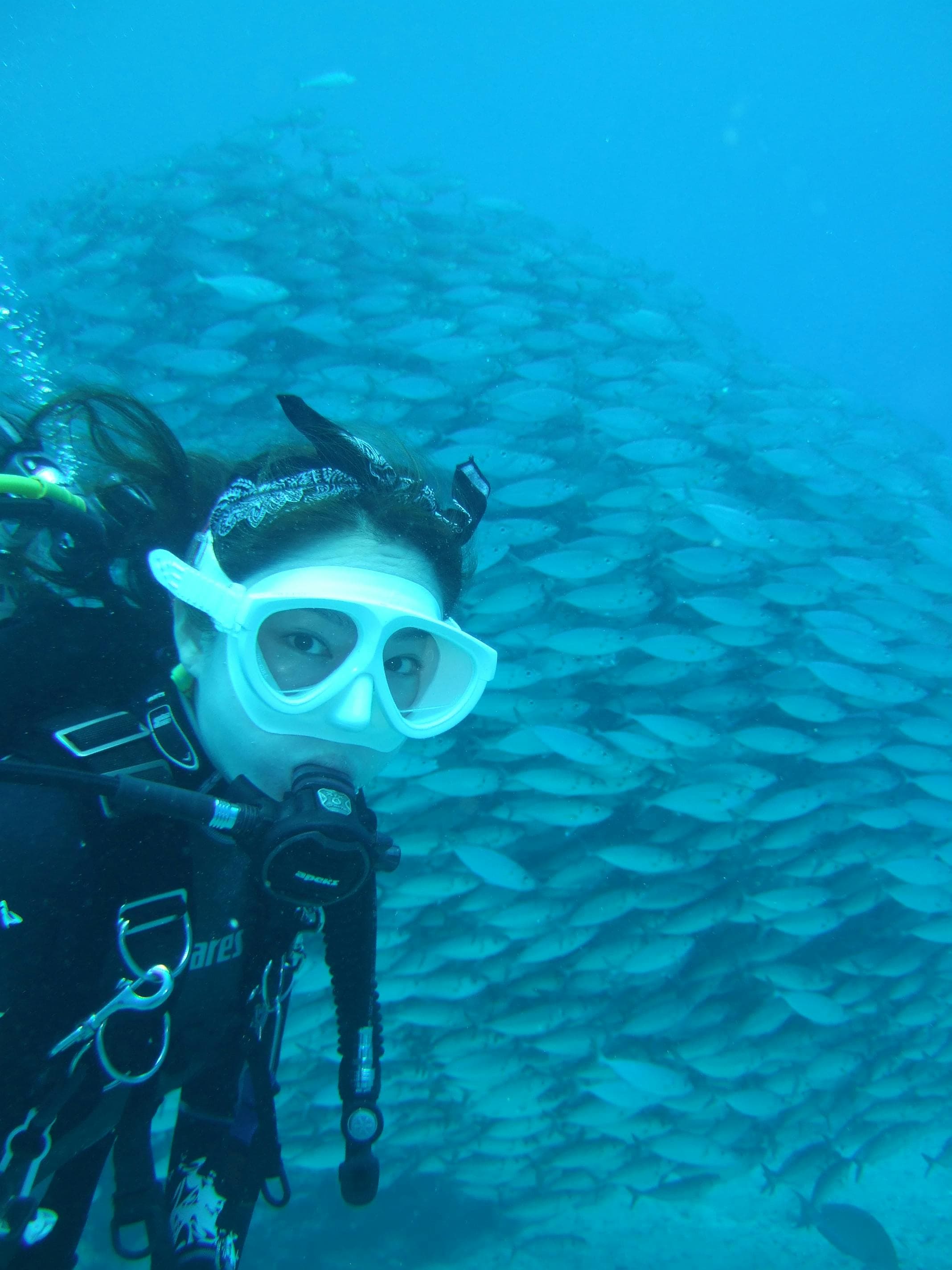 Happy divers after first dive