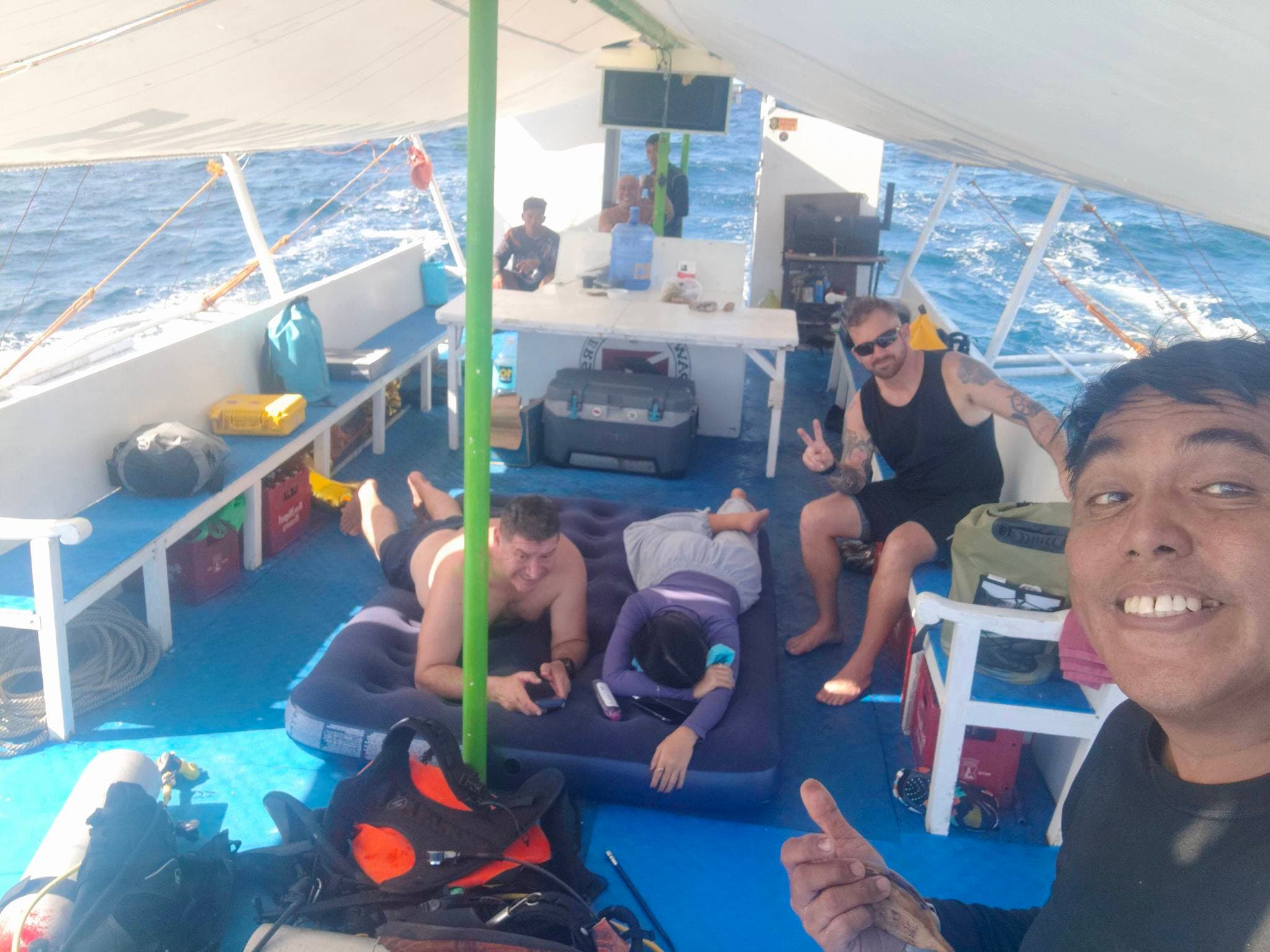 Happy certified divers