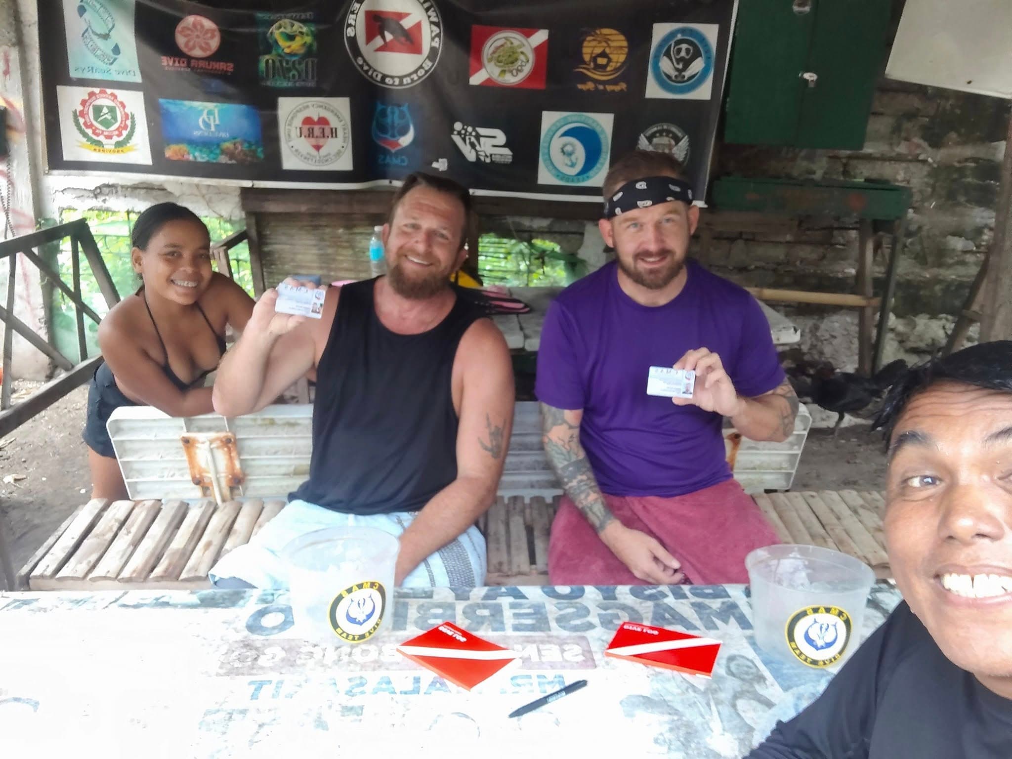 Newly certified divers